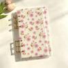 Floral Print Loose Leaf Notebook Transparent Handmade Scrapbook  School Office Supplies