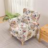 Tub Chair Cover Soft Spandex Printed Club Armchair Slipcovers for Living Room Elastic Single Sofa Covers Home Bar Counter Hotel