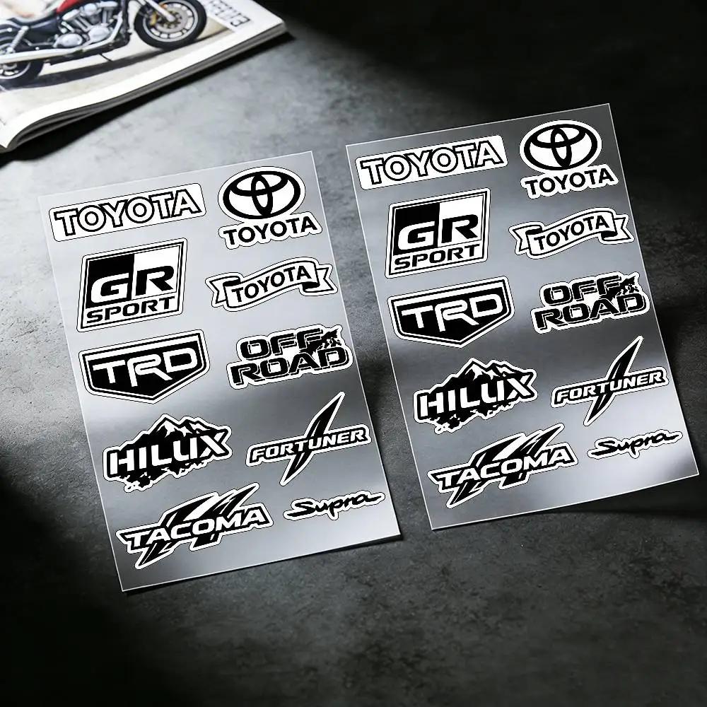 FOR TOYOTA TRO Universal Multi-Purpose Reflective Waterproof Stickers Scratch Conceal For Auto Bike Helmet Mug Fridge Decoration