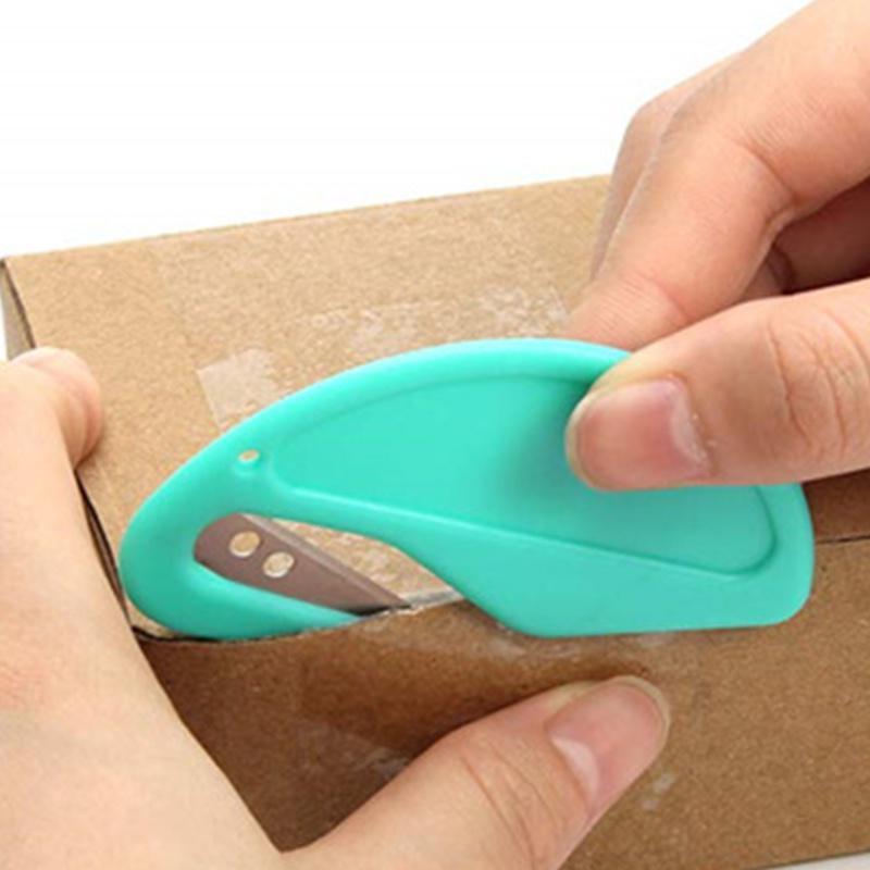 4 Stück Kunststoff-Brieföffner, Mini-Scharf-Brieföffner, Sicherheits-Mail-Umschlag, geschützte Papier-Schneideklinge