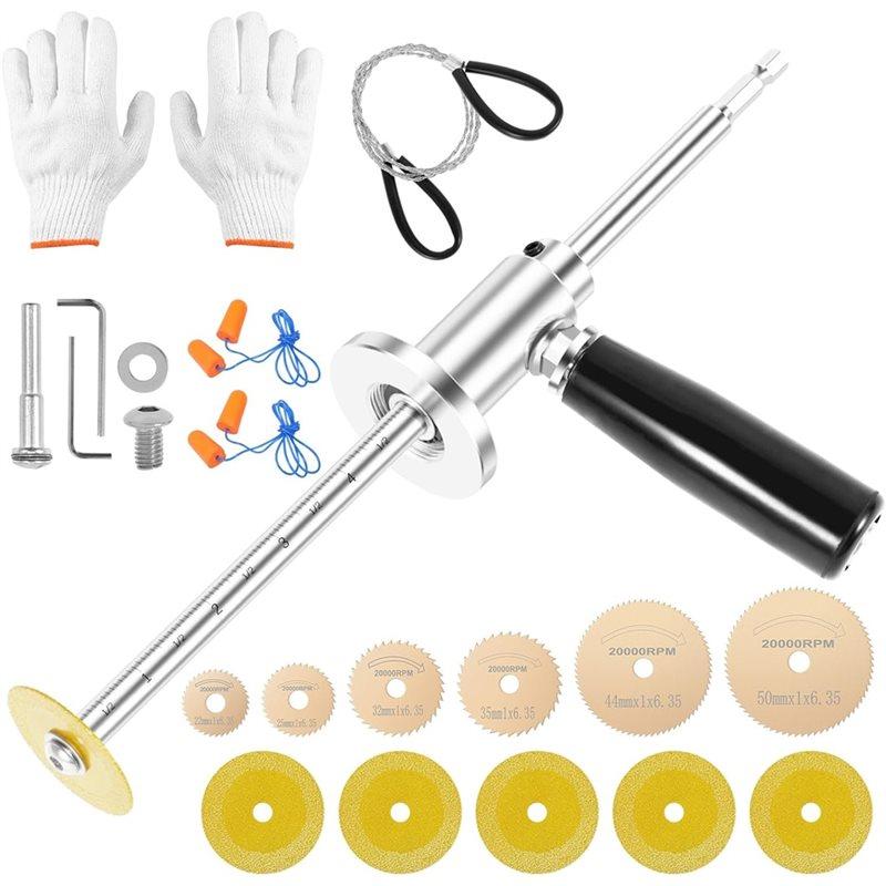 CYCLI-Inside Pipe Cutter For PVC Pipe Inside Pvc Pipe Cutte, PVC Pipe Cutter Tool Set With Adjustable Depth Gauge For Plastic