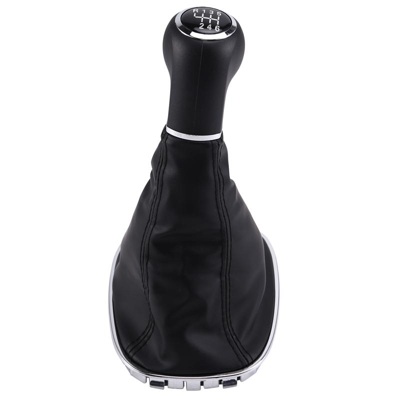 

Car Gear Shift Knob With Boot Manual Transmission 009140093 For Opel Vauxhall Corsa D Hatchback Van Black 6 Speed