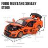 1/32 Ford Shelby GT500 Toy Car for Children Diecast Metal Miniature Model Pull Back Sound & Light Collection Gift Kid Boys