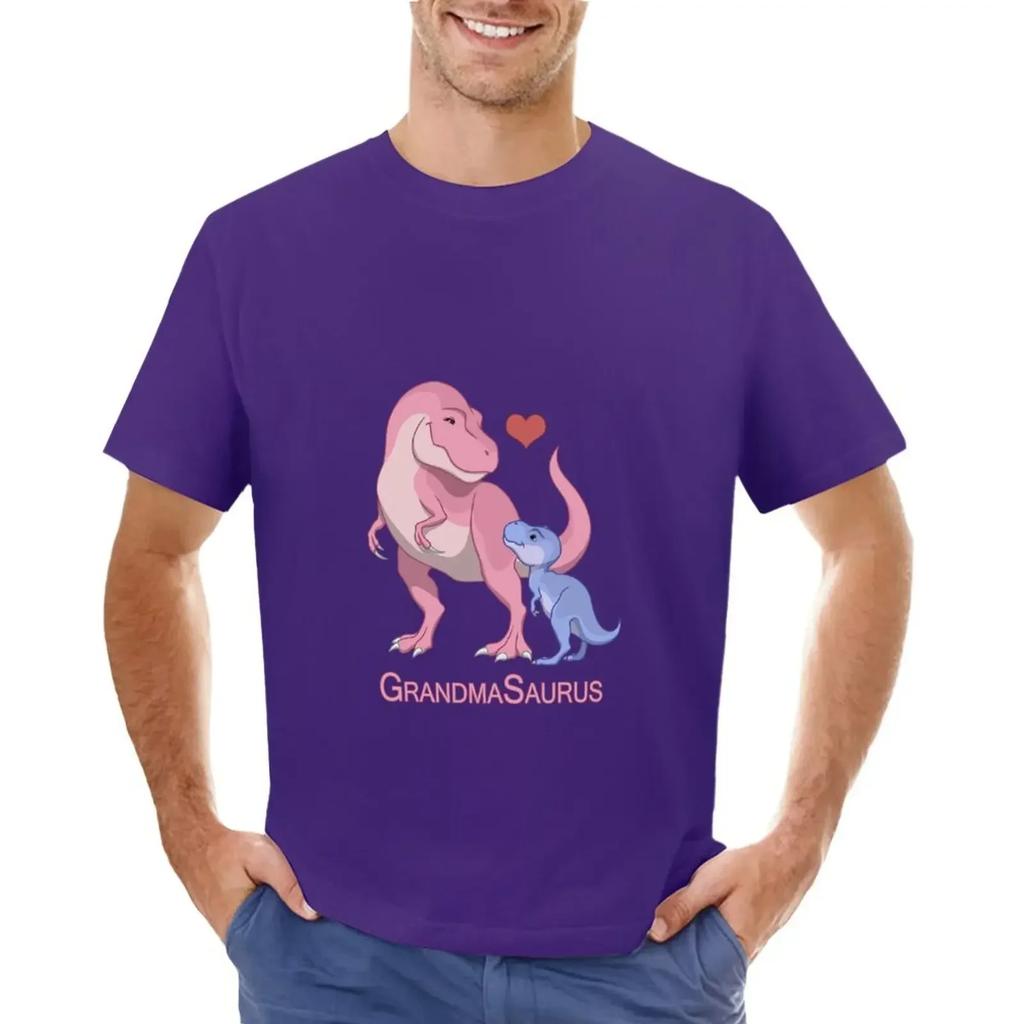 GrandmaSaurus Grammy TRex Baby Boy Dinosaur T-shirt Tees Vintage Men's Clothing