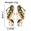 New Fashion Gold Metal Drop Earrings for Women Irregular Geometric Pendants Earrings Trend Brincos Jewelry Gift