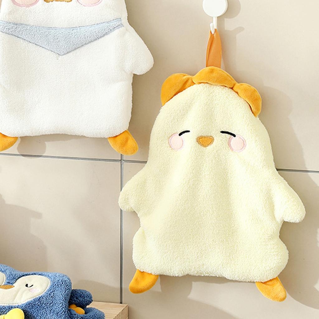 Animal Hand Towel Soft Cute Wall Mounted Dish Cloth Hand Dry Towel for Kitchen Bathroom