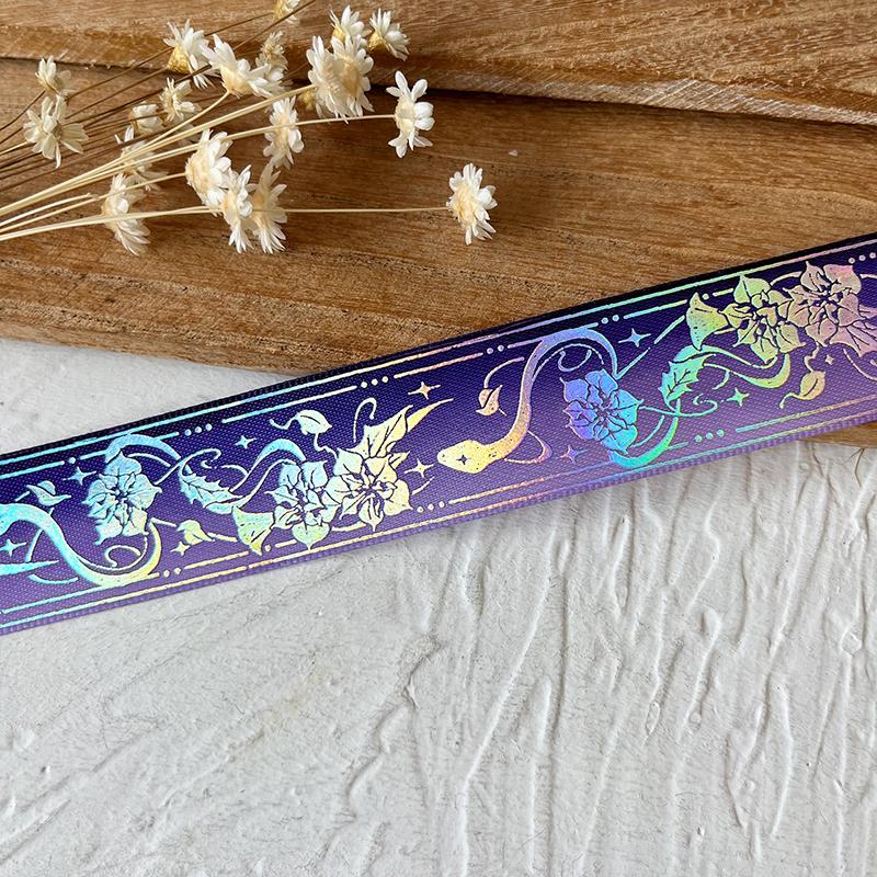 2.5cmx4.5m/Roll Packaging Ribbons Decorative Multiple Colors Brooch Badge Hot Stamping Pattern Headwear Hat Cartoon Gift Box