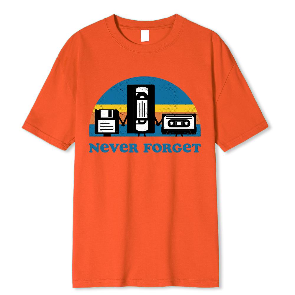 

Никогда не забывай старое радио Принт Футболка Мужская Хип-хоп Свободные Футболки Мода Свитшот Одежда Лето 100% Хлопок Мужские Топы Круглый вырез 4XL