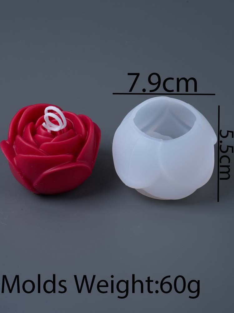 Silikonowa forma do świec w kształcie kwiatu 3D, DIY, romantyczna, zapachowa róża, formy do mydła, gipsu, żywicy, rękodzieło, dekoracja ślubna, walentynkowa