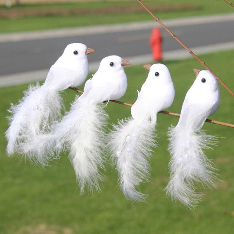 2/4pcs/set Artificial 3D Simulation Bird Foam Feather Bird DIY Party Crafts Ornament Props Home Garden Decor Wedding Decoration