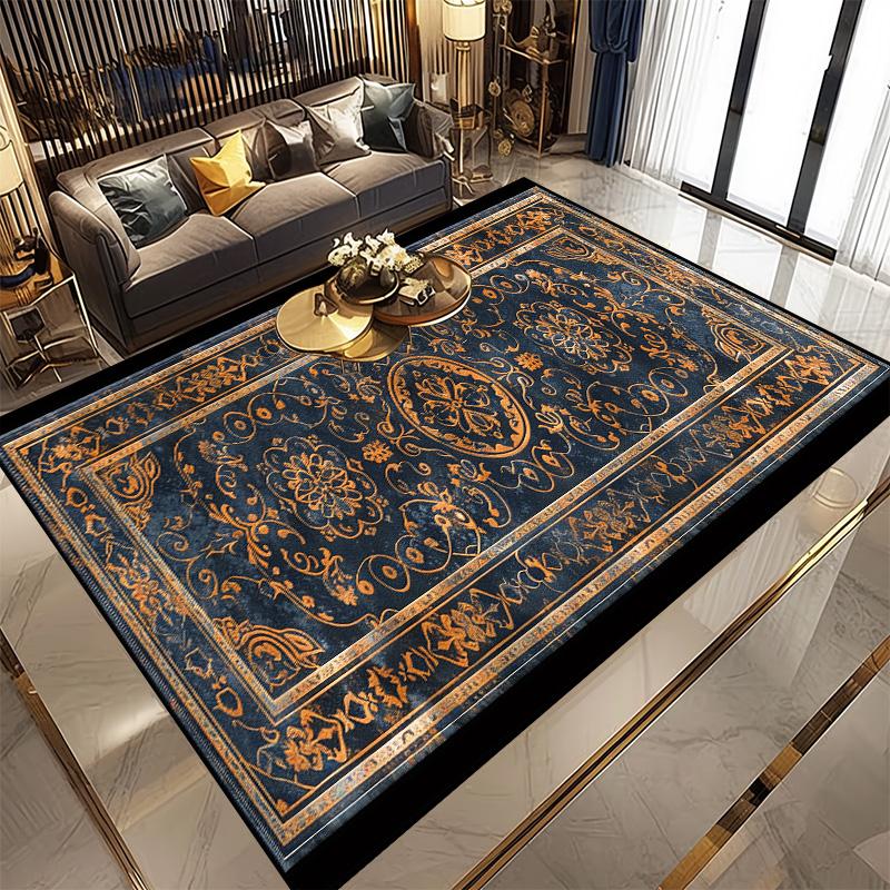 

Ретро Персидский Ковер для Гостиной Домашнее Украшение Классические Противоскользящие Ковры Большого Размера Комнатный Ковер Моющийся Дверной Коврик для Ванной 60*90cm