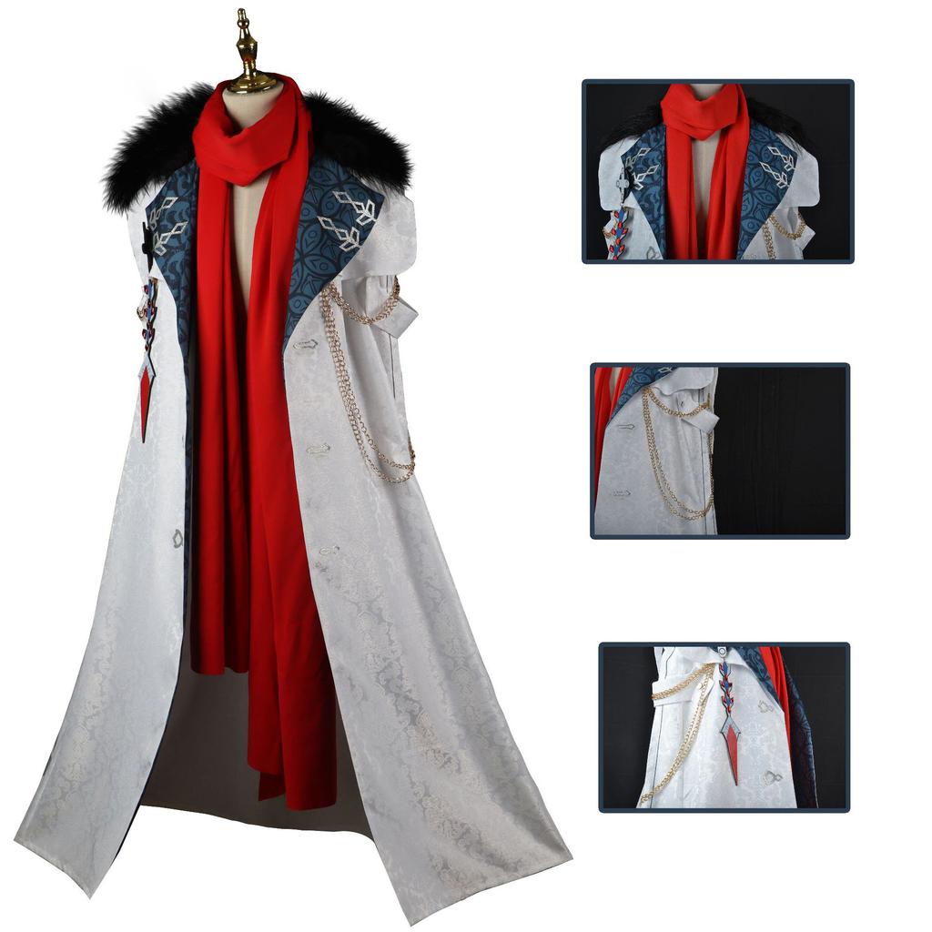 Costume Cosplay Arlecchino Fatui Harbinger Mantello Columbina Fatui Harbinger SR Anime Halloween Costumi Fatui Harbinger Cappotto Columbina