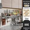 Wall Mounted Kitchen Storage Rack Multifunctional Waterproof Knife Holder Seasoning Simple Storage Rack Seasoning Storage Rack