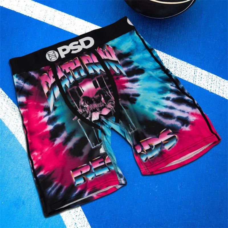 PSD Boxer Briefs Estampados Cómodos de Secado Rápido para Hombre de Línea Larga de Tiro Medio