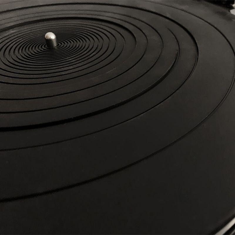 12 inch Turntable Platter Mat Rubber Silicone Turntable Slipmat Pad for All for LP Vinyl Record Players Black
