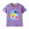 2024 Baby Shark Pure Cotton Short-Sleeve T-Shirt for Kids – Boys' and Girls' Summer Wear