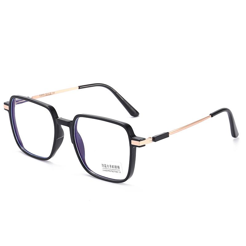 2055 Korean Glasses Frame Men'S And Women'S Square Frame Anti-Blue Light Finished Myopia Frame Ultra-Light Matching Degree Glasses