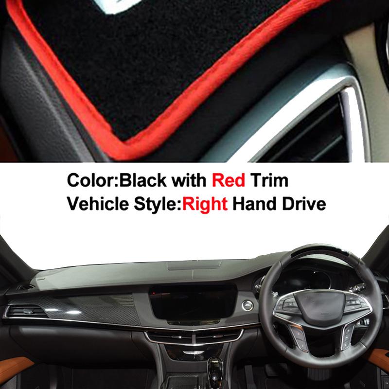 Auto Car Dashboard Cover DashMat Carpet Cape For Cadillac CT6 2016 2017 2018 2019 2020 2026 Center Console Protector Sun-Shade