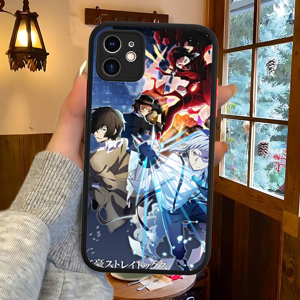 

B-Bungo Stray Anime Dogs Phone Case For IPhone 11 12 13 14 15 16 Pro Plus X XS MAX Matte Bumper Shockproof Cover iphone 11