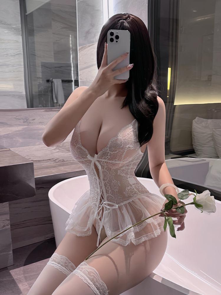 Women Sexy Maid Bunny Costumes Cosplay Babydoll Erotic Lingerie Spaghetti Strap Skirt Set Swimsuit Uniform Party Club Outfit