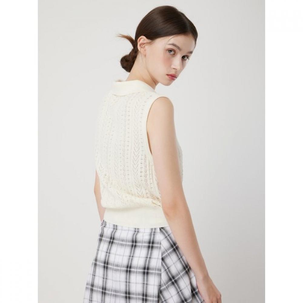 Cc Collect Rippstrickweste mit V-Ausschnitt C252ksb031