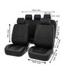 Nowy Pełny Zestaw Czarne Pokrowce na Poduszki Siedzeń Samochodowych Ochraniacze Siedzeń Samochodowych Uniwersalne Pokrowce na Siedzenia Samochodowe Akcesoria Wewnętrzne
