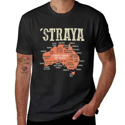 Vintage Ausztrál Nap Straya Ausztrália Térkép Outback Póló gyorsan száradó koreai divat férfi ruházat bő pólók egyszínű pólók férfi
