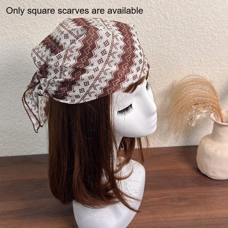 

1pc Maillard Storm Point Floral Small Square Scarf Women s New Autumn Versatile Bag Hair with Scarf