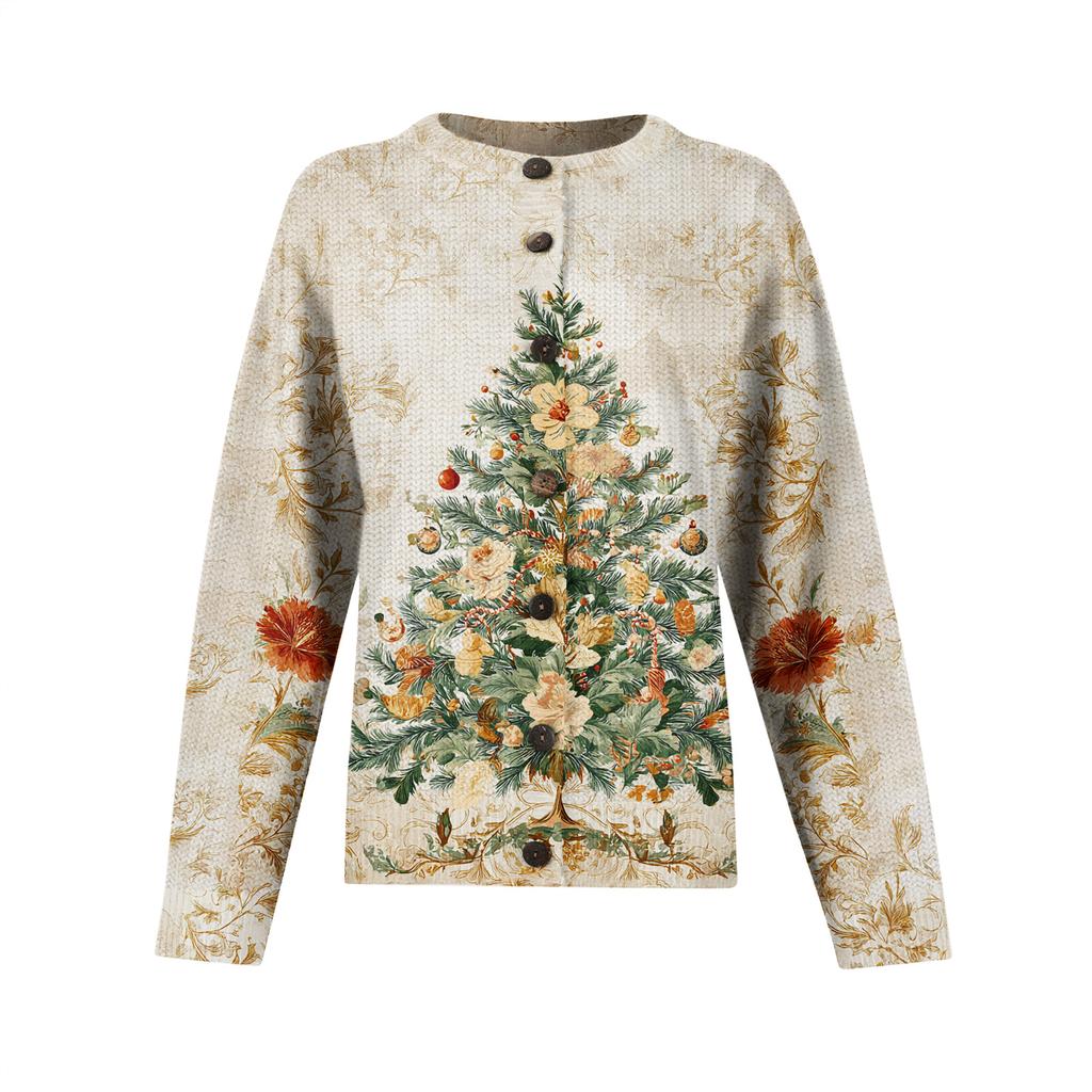 Women'S Christmas Sweater Cute Fun Christmas Sweater Fall And Winter Long Sleeve Knitted Sweater