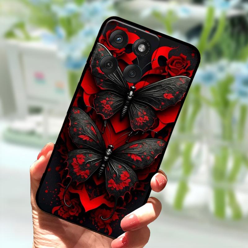 Weiche Hülle für Motorola Edge 60 Fusion Silikon TPU Schwarze Handyhülle für Moto Edge60 Fusion 5G Mode Luxus Stoßfester Bumper