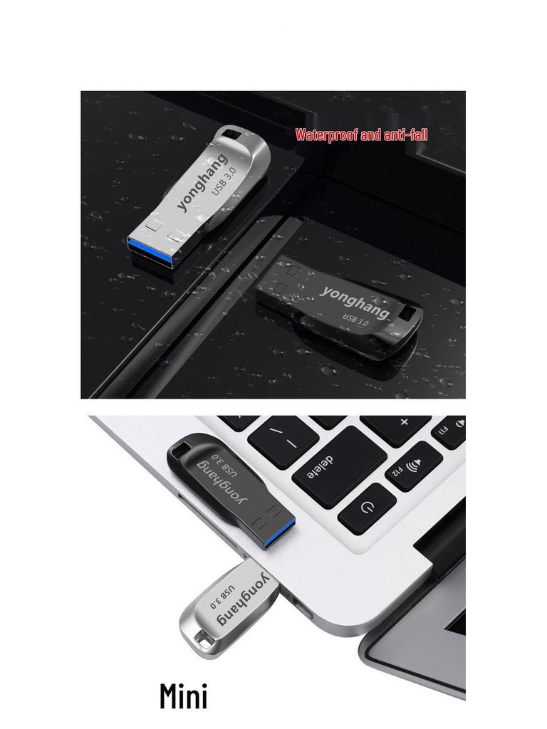 High-Speed USB 3.0 Dual-Use Flash Drive: 128GB, 64GB, 32GB, 16GB - Compatible with Mobile, PC, and Car Audio