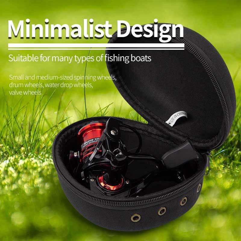 Portable Fishing Reel Bag Protective Case Black 16.5Cm Waterproof Eva Outdoor Cover Boxs For Spinning Reel Fishing Tools Tackles
