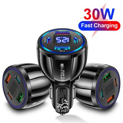 30W Type C USB Car Charger Fast Charging For iPhone15 Pro Max Xiaomi 14 Samsung Huawei Quick Charge 3.0 Car Mobile Phone Charger
