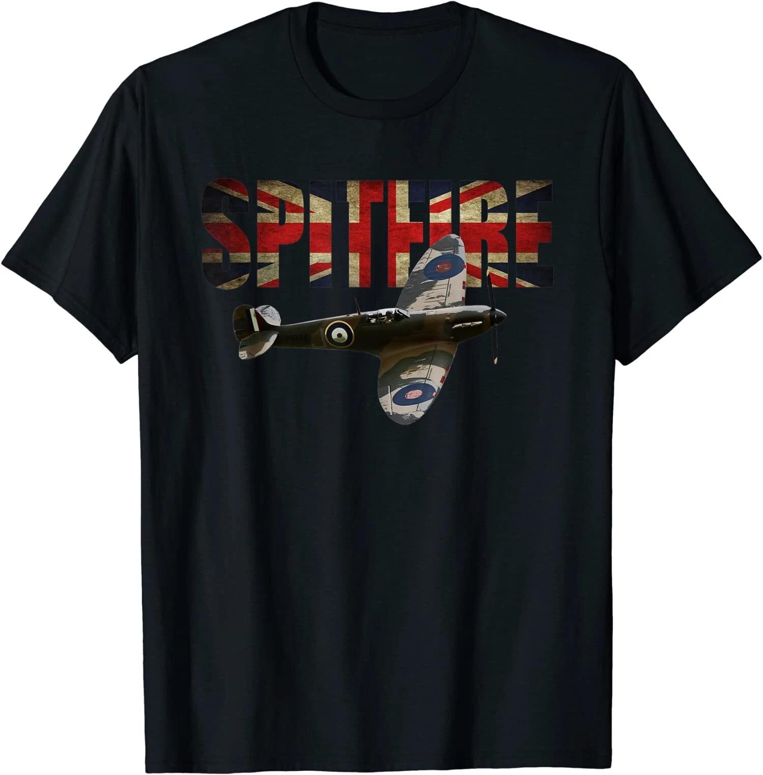 Spitfire Raf Supermarine WW2 Fighter Plane T-Shirt XXL