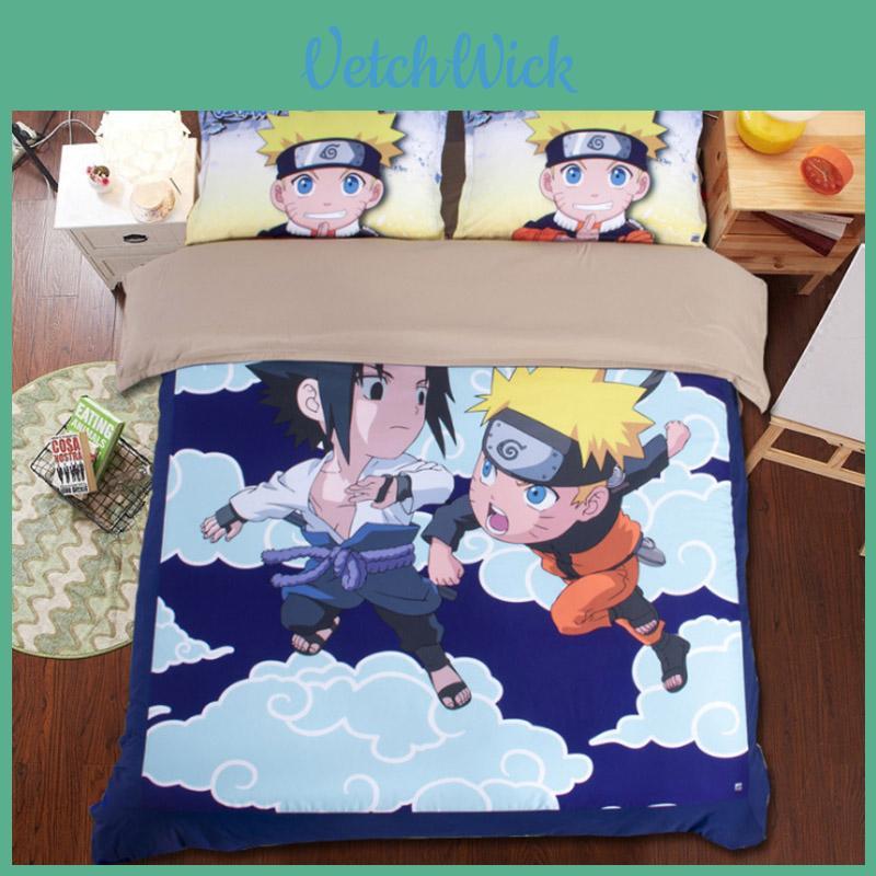 Naruto Anime Bedding Set Duvet Cover And Pillowcases Vibrant Retro Style For Bedrooms