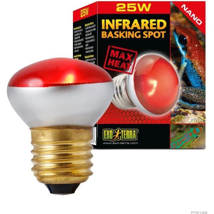 Lampe pour terrarium - Exo Terra - Basking Spot Nano 25W - Blanc - Eclairage - Reptile