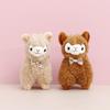 Plush Tie Cute Alpaca Doll With Pp Cotton Filling Perfect For Birthday Surprises