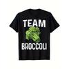 Team Broccoli Graphic Tee Soft Cotton Short Sleeve Crew Neck T-Shirt Vegan Gift for Men Women