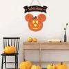 Halloween Wooden Pumpkin Mickey Mouse Head Flat Decoration Hanging Festive Atmosphere Decoration Sign Wall Door Hanging