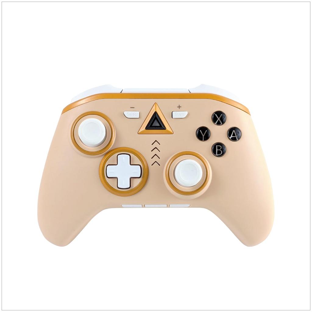 Allone Trådlös Kontroll för Spel 16 x 4 x 11 Kompatibel med Rapid Fire Auto Sleep Pastell Söta Konsoler, Kamel, cm, Switch/Switch Lite/OLED,