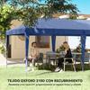 Foldable Marquee 6x3 m Pop-up with 4 Removable Sides Garden Gazebo with 2 Windows and Transport Bag Blue
