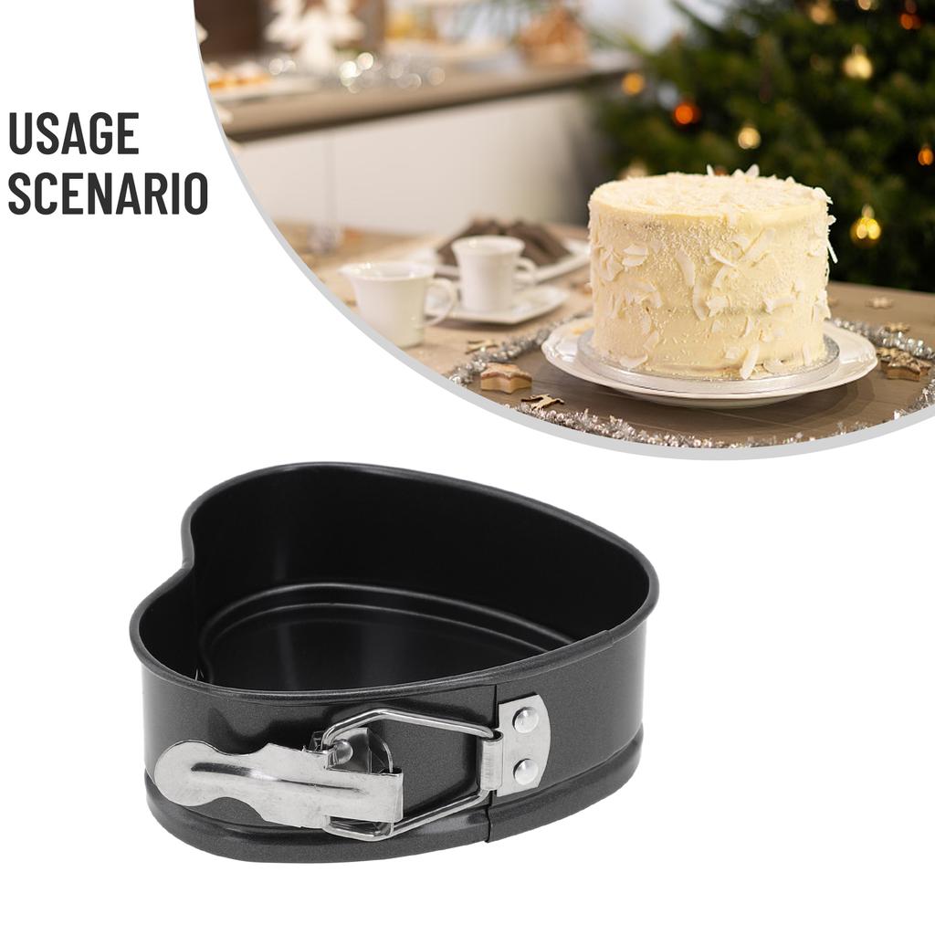 Buckle Baking Tray Bake Spring Quickly Sponges Cake Tin Cans Valentines Clips Coating Easily Easy Exquisite Form Heart Shaped