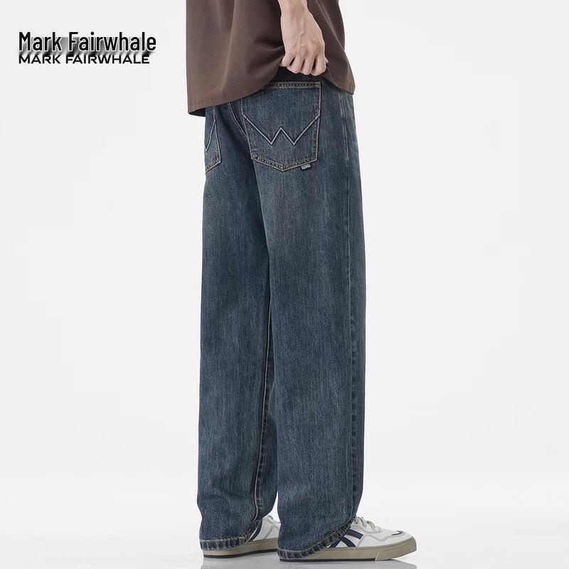 Mark Fairwhale Men's American Retro Loose Straight Jeans
