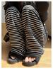 Women's 2025 Striped Terry Pants - Autumn/Winter Casual Lazy Stroll, Narrow Straight Leg, Wide Leg Trousers.