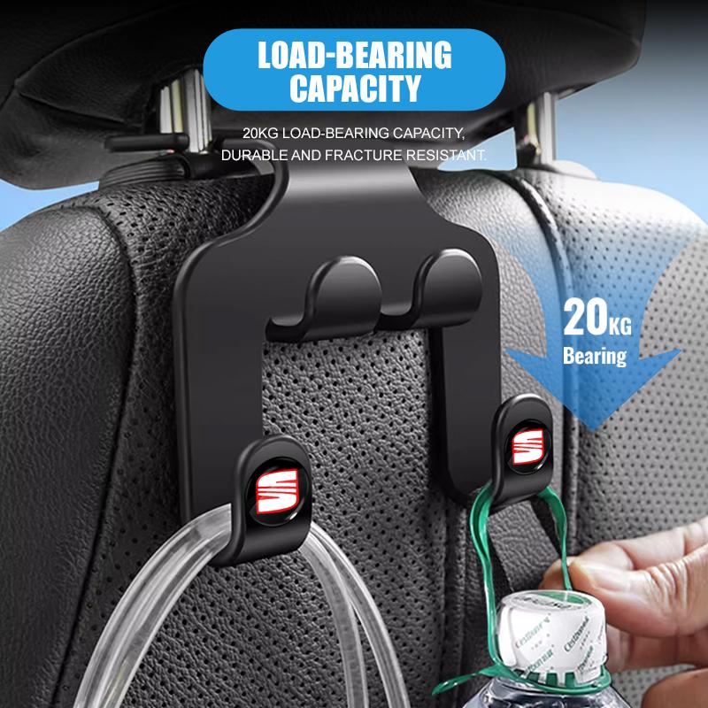Car Seat Headrest Hook multifunctional Storage Mobile Phone Holder For Seat Leon FR Altea Ibiza Toledo Cordoba Alhambra Arona Ateca Exeo