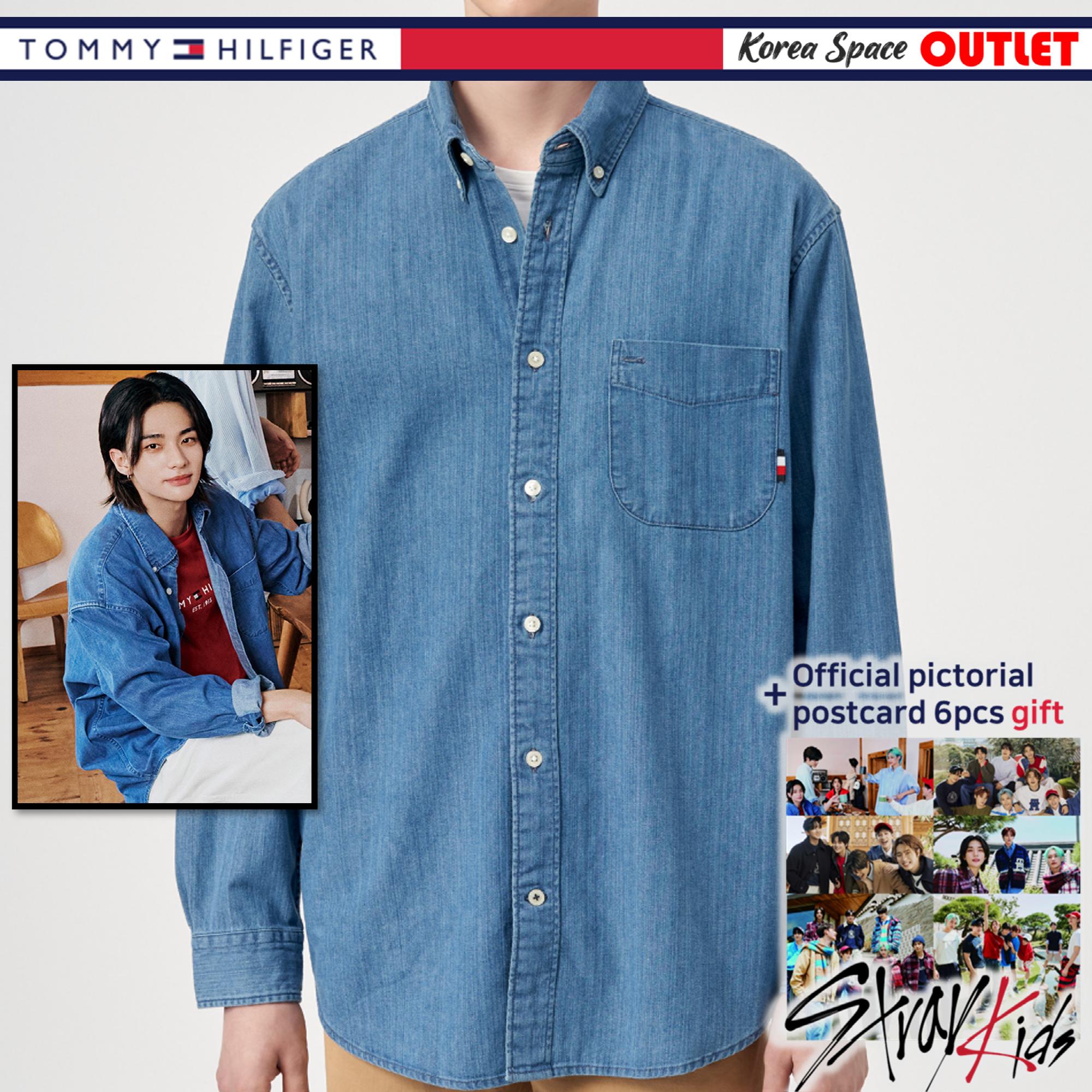 

[Stray Kids] Совместная работа Stray Kids и TOMMY H, архивная джинсовая рубашка, официальная открытка Stray Kids с картинками, подарок из 6 предметов