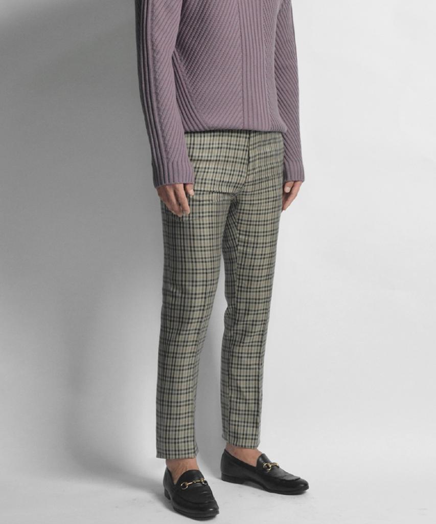 PALETOT Gun Check Trousers (Gray)
