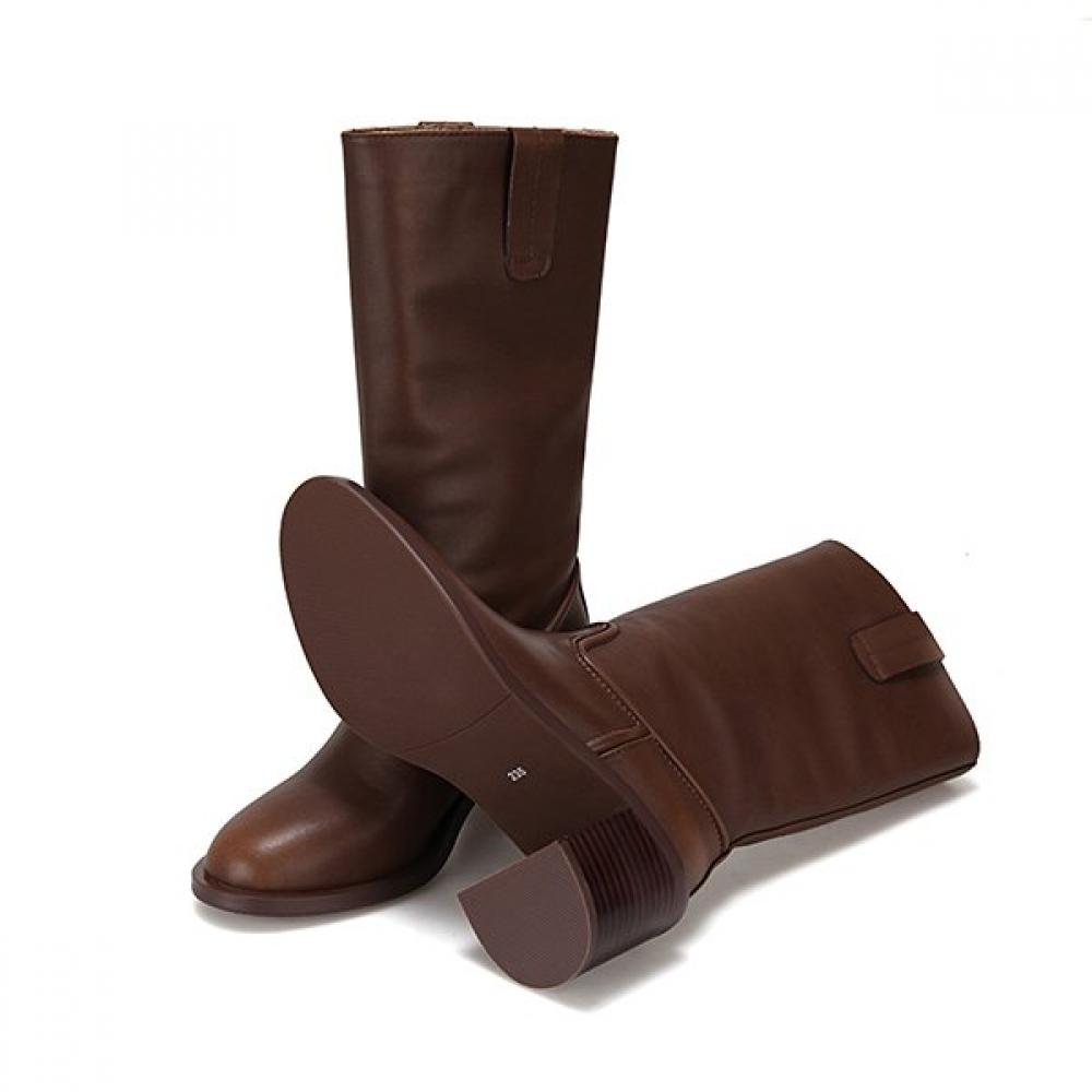 Barbara Leather 7cm Half Long Boots Bbg868br