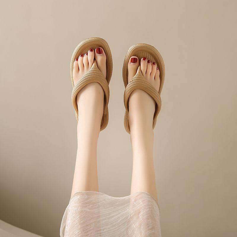 Flip-flops women's summer simple outer wear new v non-slip clip toes cool slippers women