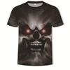 New Skull 3D Digital Printed Casual Men's Short Sleeved T-shirt